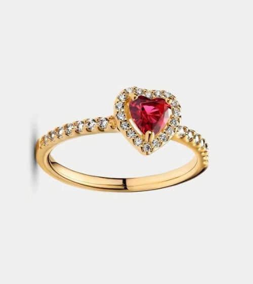 Anillo Corazón de Cristal
