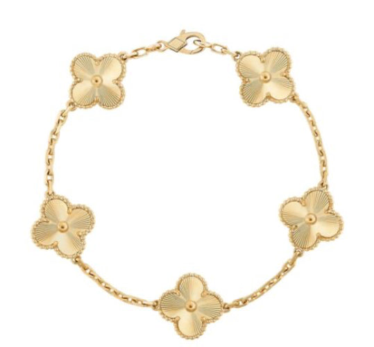 Pulsera Trébol Van Cleef | Baño de Oro + Caja Premium Gratis ✨