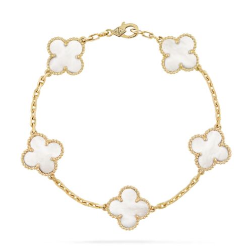 Pulsera Trébol Van Cleef | Baño de Oro + Caja Premium Gratis ✨