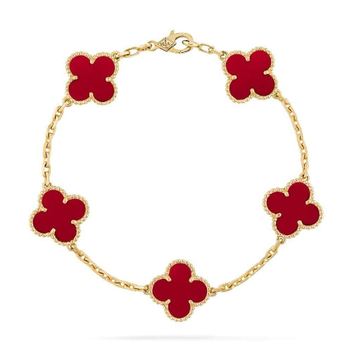 Pulsera Trébol Van Cleef | Baño de Oro + Caja Premium Gratis ✨