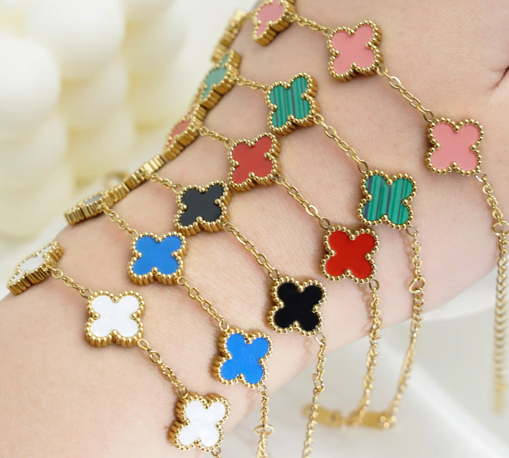 Pulsera Van Cleef 🍀 | Baño Oro ✨ | Caja Premium Gratis 🎁